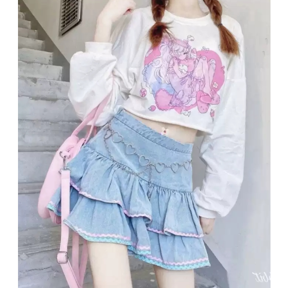 ケーキスカートカウガール汎用性の高いハーフボディスカート