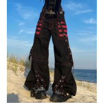 ゴシックチェーン包帯ワイド脚パンツ女性オーバーサイズ-衣装-衣装