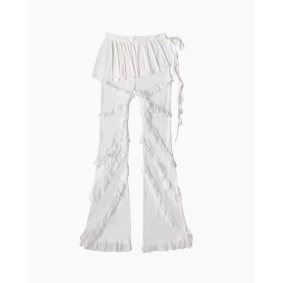 Girls' Lace design ballet style lace trim pants