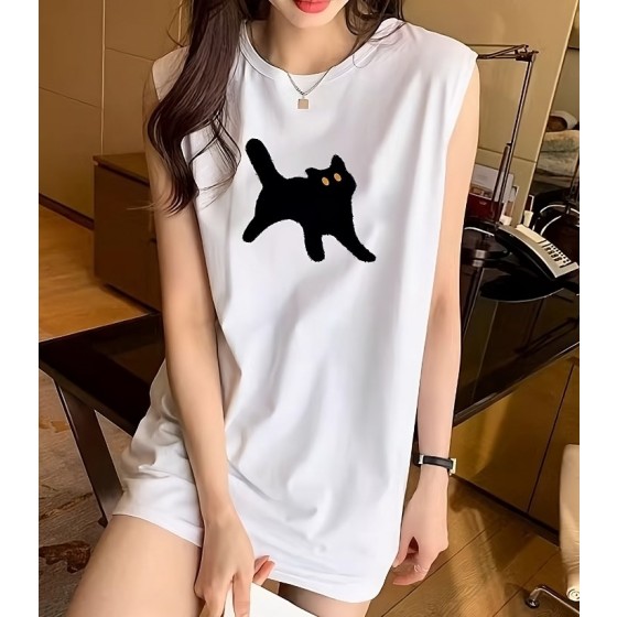 白いノースリーブT-shirt-Hyunjin-Inspo