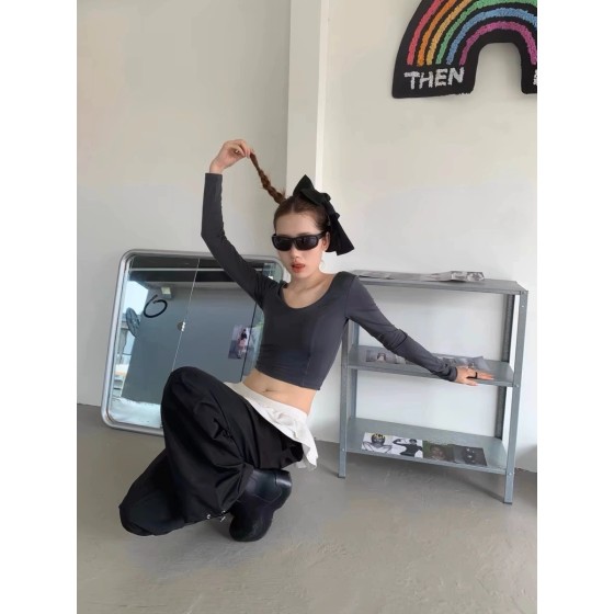 Overlay Skirt Wide Leg Pants-Sana – Twice-KPOP Outfits