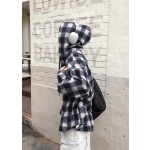 spring autumn seasonフリースアメリカンヴィンテージオーバーサイズのシャツ