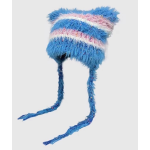 ストライプの暖かいぬいぐるみの帽子-から触発