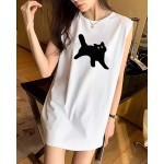 白いノースリーブT-shirt-Hyunjin-Inspo