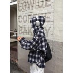 spring autumn seasonフリースアメリカンヴィンテージオーバーサイズのシャツ