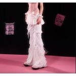 Girls' Lace design ballet style lace trim pants