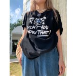 White pure cotton women's short-sleeved T-shirt-Suga-Outfits