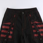 ゴシックチェーン包帯ワイド脚パンツ女性オーバーサイズ-衣装-衣装