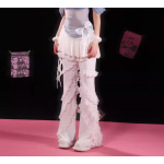 Girls' Lace design ballet style lace trim pants