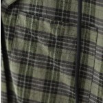 純粋な綿のフード付きチェック柄コート- jungkook服