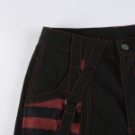 ゴシックチェーン包帯ワイド脚パンツ女性オーバーサイズ-衣装-衣装