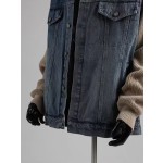 アメリカンレトロスプライススリーブウォッシュドデニムジャケット エンハイプン - ジェイインスピレーション