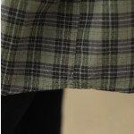 純粋な綿のフード付きチェック柄コート- jungkook服