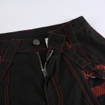 ゴシックチェーン包帯ワイド脚パンツ女性オーバーサイズ-衣装-衣装