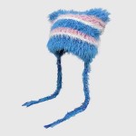 ストライプの暖かいぬいぐるみの帽子-から触発