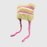 ストライプの暖かいぬいぐるみの帽子-から触発