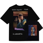 文字プリント黒半袖tシャツbts inspo衣装