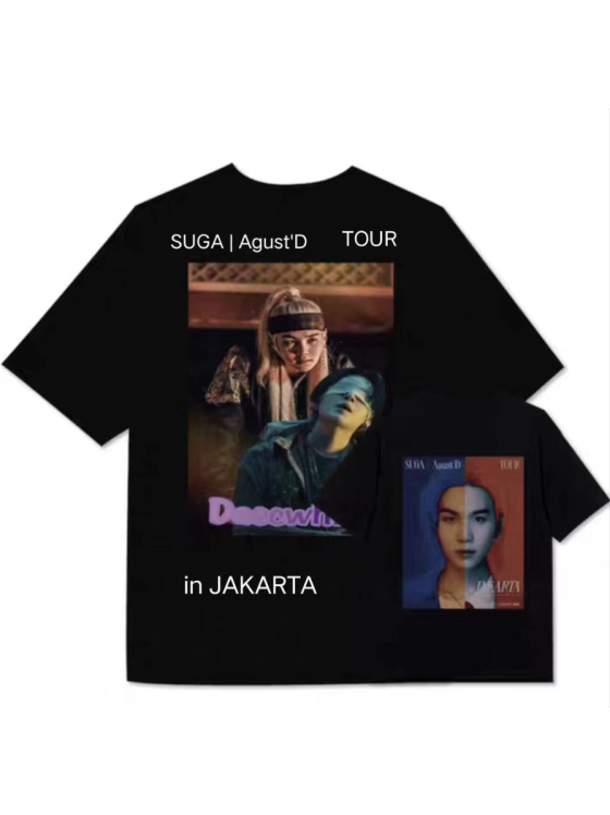 Letter Print Black Short-Sleeve T-Shirt BTS  Inspo Outfits