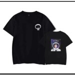 文字プリント黒半袖tシャツbts inspo衣装