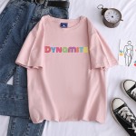 Short-Sleeve Letter Print Round-Neck T-Shirt  Inspo Outfits