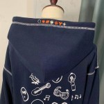 Blue Zip-Up Hooded Oversized Sweatshirt BTS KPOP Inspo Outfits