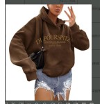 Black lettered long-sleeve hooded sweatshirt BTS KPOP Inspo Outfits