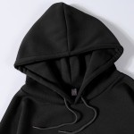 Black lettered long-sleeve hooded sweatshirt BTS KPOP Inspo Outfits