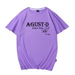 AGUST-D Round Neck Couple's Cotton Short-Sleeve T-Shirt BTS KPOP Inspo Outfits