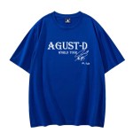 AGUST-D Round Neck Couple's Cotton Short-Sleeve T-Shirt BTS KPOP Inspo Outfits