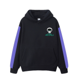 Black/White Cartoon Print Hooded Sweatshirt BTS KPOP Inspo Outfits