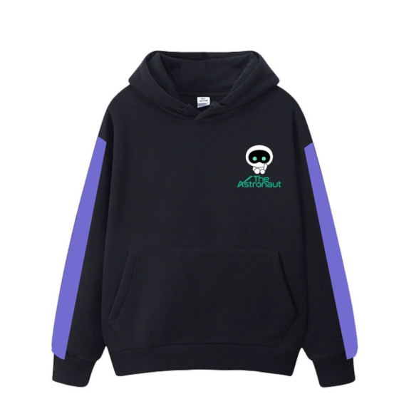 Black/White Cartoon Print Hooded Sweatshirt BTS KPOP Inspo Outfits