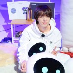 Black/White Cartoon Print Hooded Sweatshirt BTS KPOP Inspo Outfits