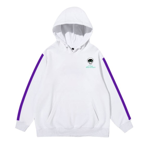 Black/White Cartoon Print Hooded Sweatshirt BTS KPOP Inspo Outfits