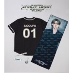 黒のvネックグラフィックトップ17の衣装