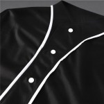 黒/白の野球ジャージーティー-カジュアルスポーツトップ、bts straykids、kpop衣装、アイドル服