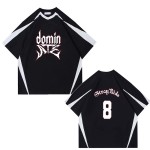 黒/白のプリント半袖tシャツskzdomin inspo衣装