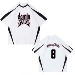 黒/白のプリント半袖tシャツskzdomin inspo衣装