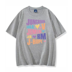 プリントされたラウンドネック半袖コットンカジュアルtシャツbts inspo衣装