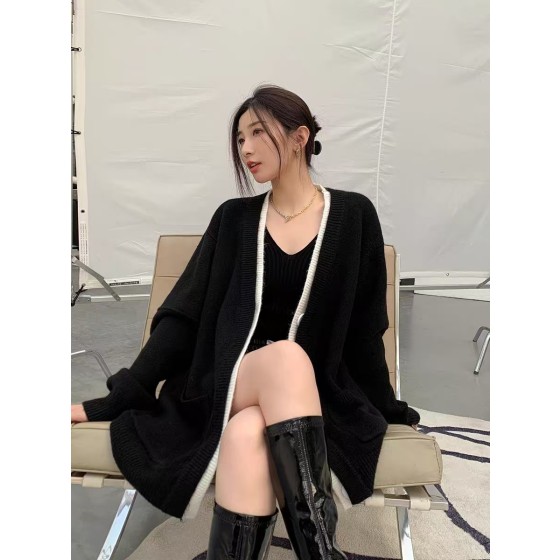春秋 キャッシュミア調ニットカーディガン Enhypen-ニキ インスピレーション