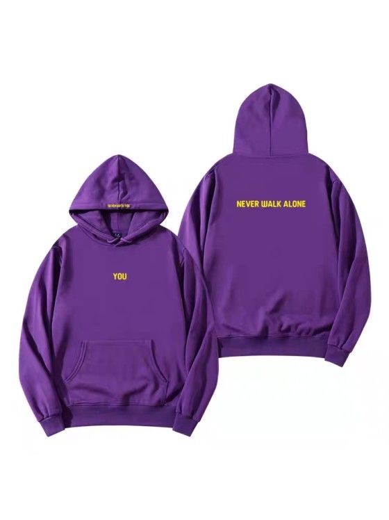 Printed Pullover Hoodie with Drawstring Jin-BTS Inspo