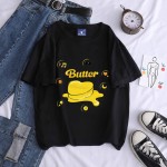 Korean Style Butter Print Cotton T-Shirt BTS Inspo Outfits