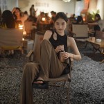 デザイナーブラック非対称ストラップカジュアルトップストレイ・キッズ- kpop inspo衣装