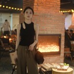 デザイナーブラック非対称ストラップカジュアルトップストレイ・キッズ- kpop inspo衣装