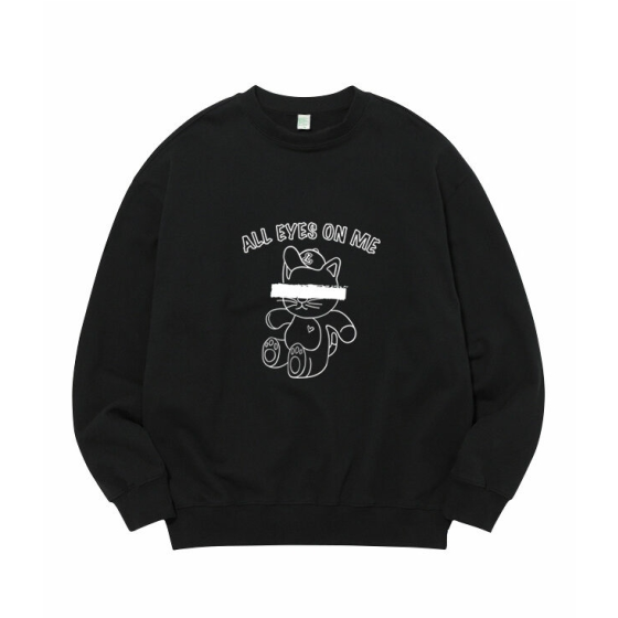黒猫ネックスウェットシャツ- jungkook-clothing