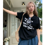 White pure cotton women's short-sleeved T-shirt-Suga-Outfits