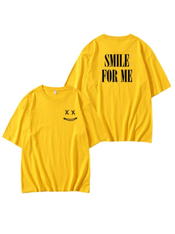 “Smile For Me” Print T-Shirt-RM-Outfits