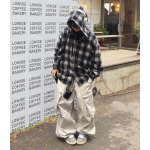 spring autumn seasonフリースアメリカンヴィンテージオーバーサイズのシャツ