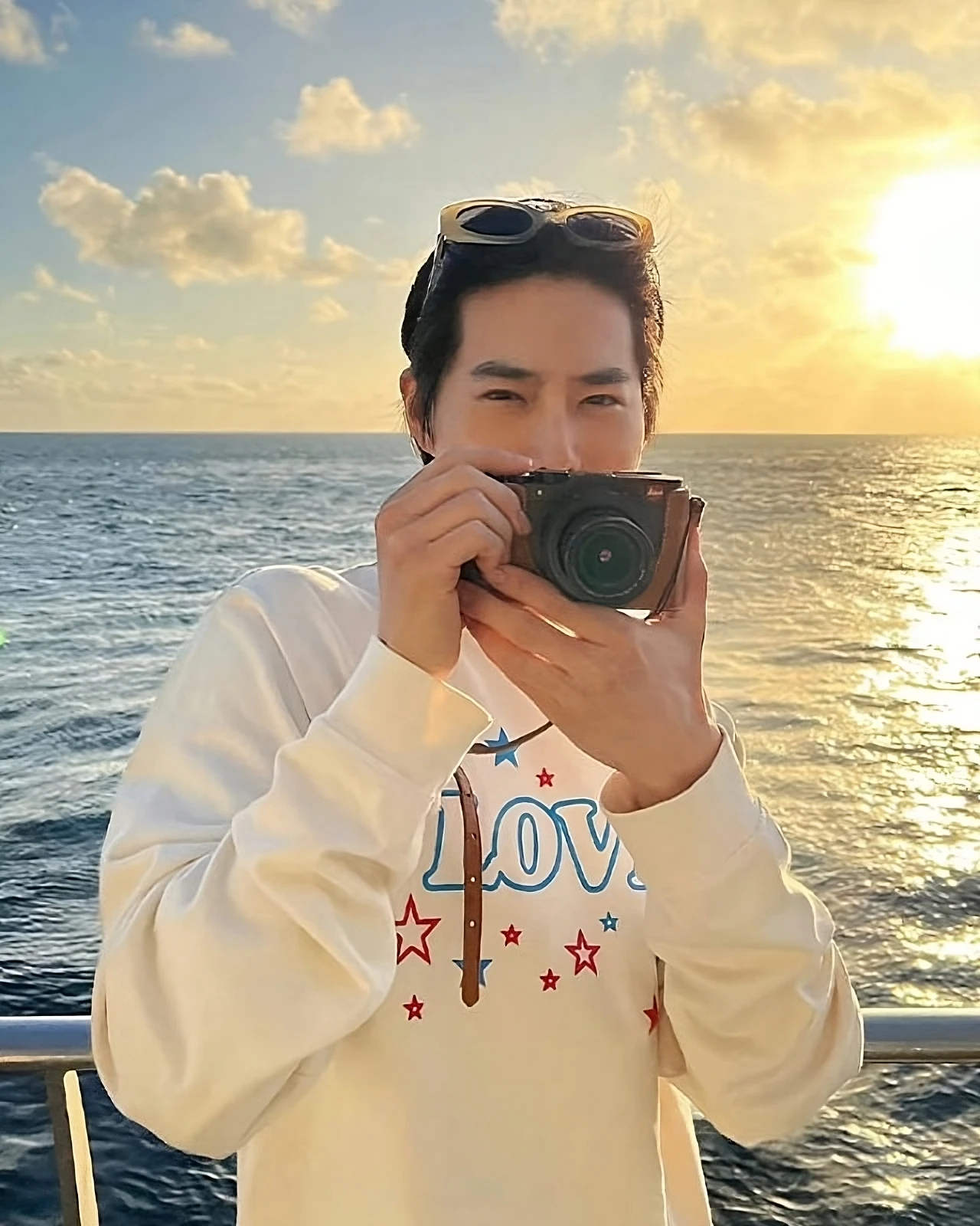 Oversized Crew Neck Printed Pullover Sweatshirt Suho–EXO Inspo